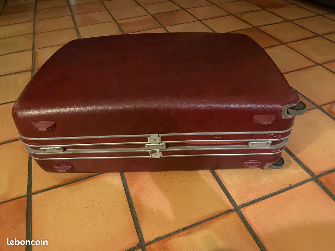 Valise Vintage En Cuir Samsonite Denver Detroit - Années 50, Marron, Avec Clés, Occasion