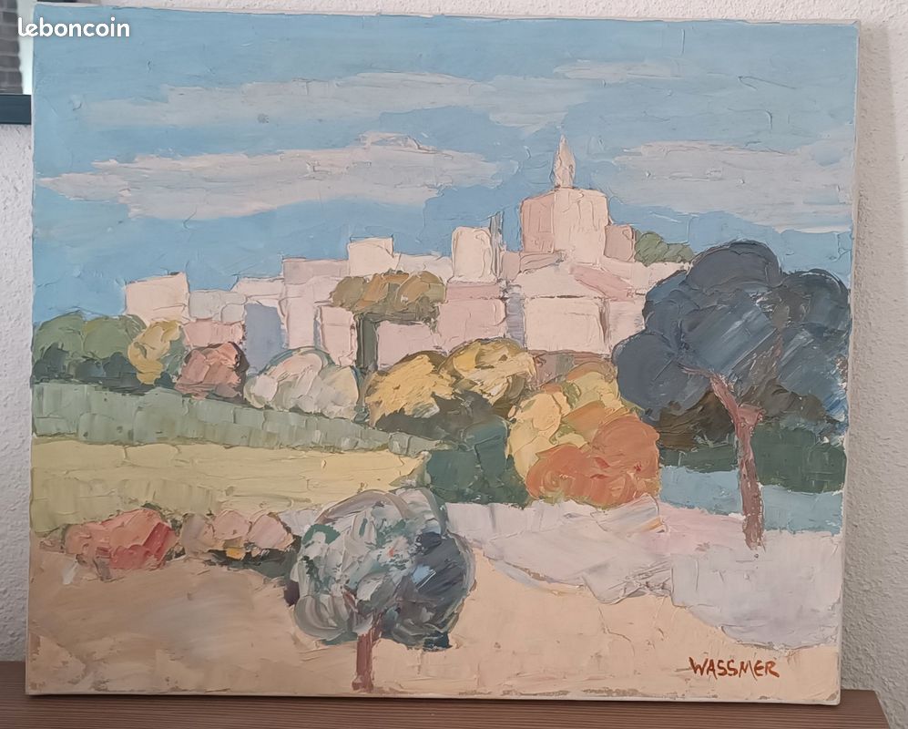 Tableau huile, peinture aux couteaux Jean Wassmer (image 1)