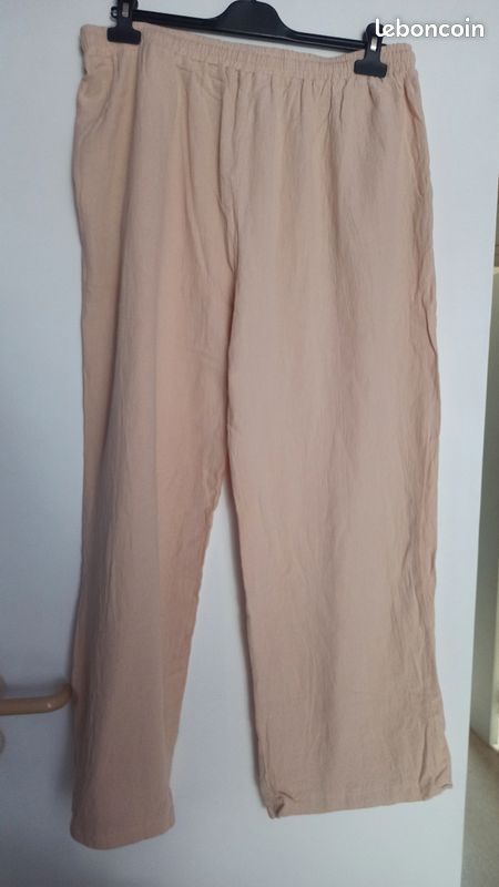 Pantalon large fluide femme (image 2)
