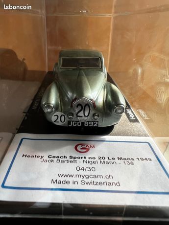 Miniature No Spark Healey Sport #20 - 3e Aux 24 Heures Du Mans 1949 - GCAM 1/43 Limited