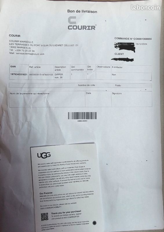 Ugg noir taille 38 (image 6)