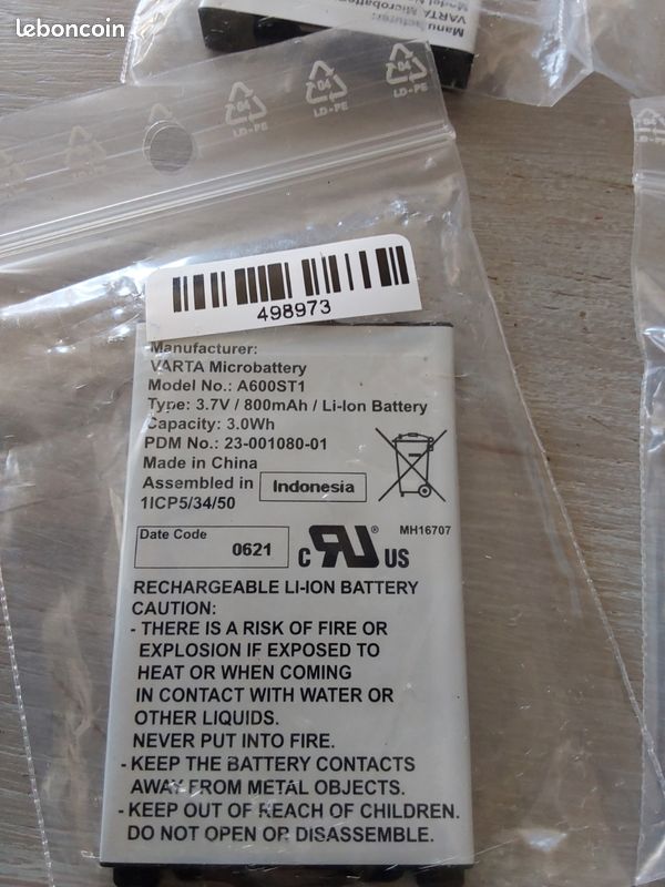 Batterie 3,7V 800mAh Li-Ion Pour Téléphone Sans Fil Aastra Type A600ST1