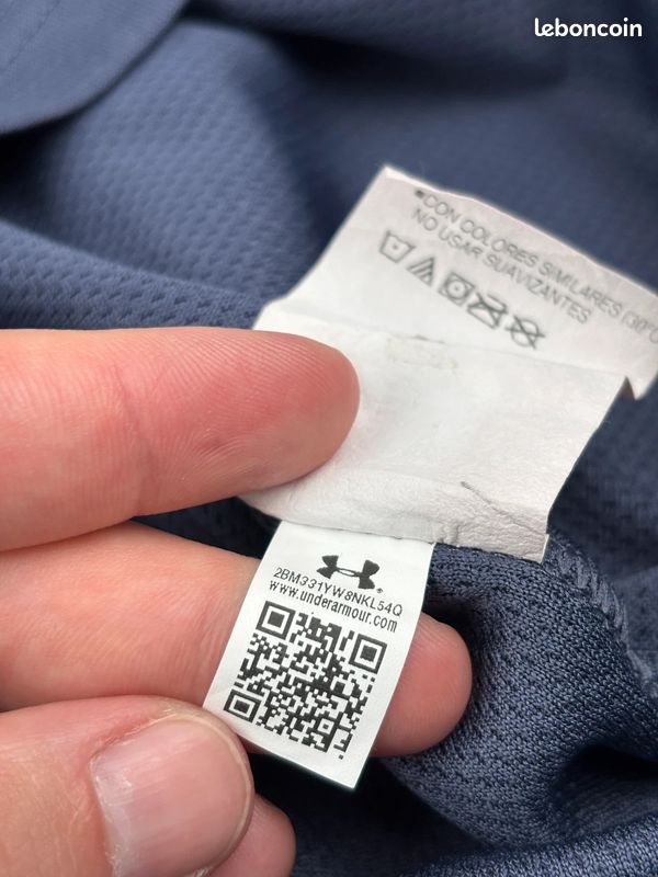 Polo Under Armour | Taille M Homme | Bleu marine | Logos avant arrière #770 (image 11)