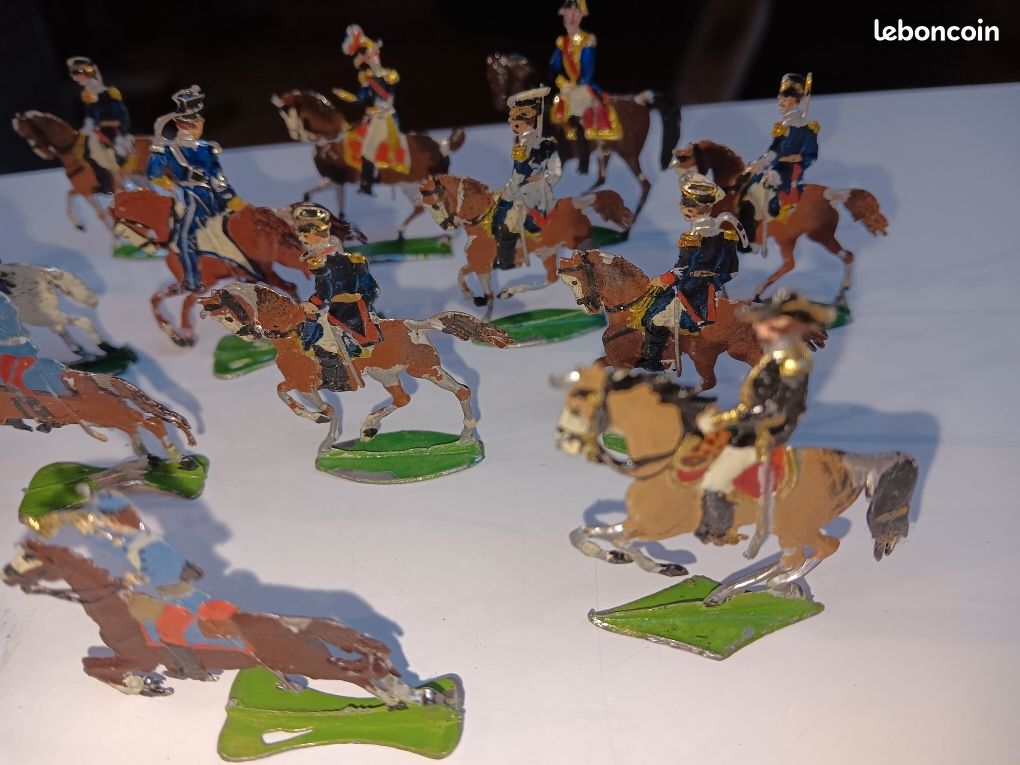 Zinnfiguren étain - Charge Des Chasseurs à Cheval (1er Empire, 30mm) Peinture Amateur