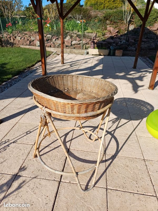 Panier a linge osier vintage d'occasion - Décoration - - page 3