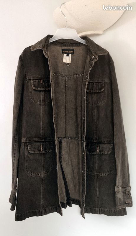 Veste longue en Jean grise ARMORJEANS taille L (image 1)