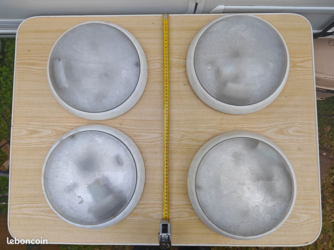4 plafonniers rond en verre (image 1)