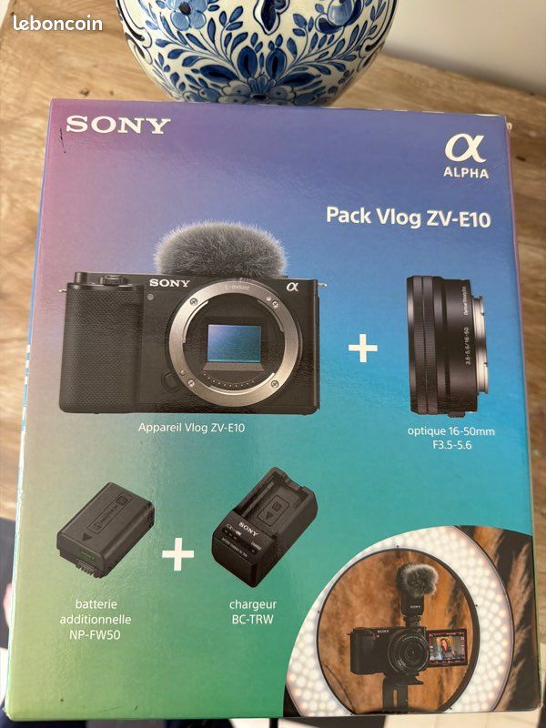 Pack vlog Sony Alpha ZV-E10, appareil photo hybride APS-C (image 1)