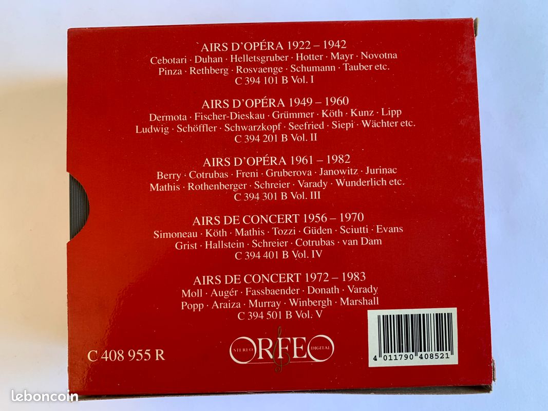 Coffret CD - Les grands chanteurs Mozartiens 1922 – 1983 (image 2)
