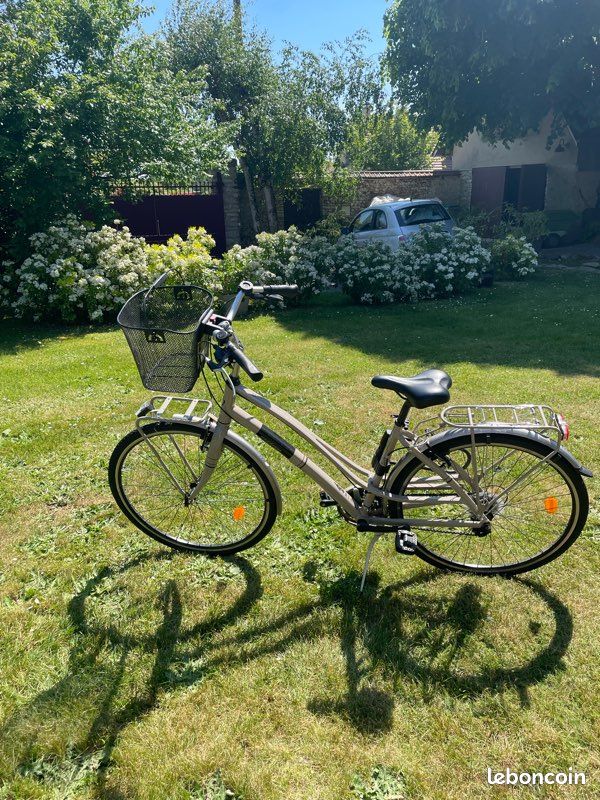 Vélo Montana Lunapiena STI beige + Panier avant Klickfix et antivol (image 2)