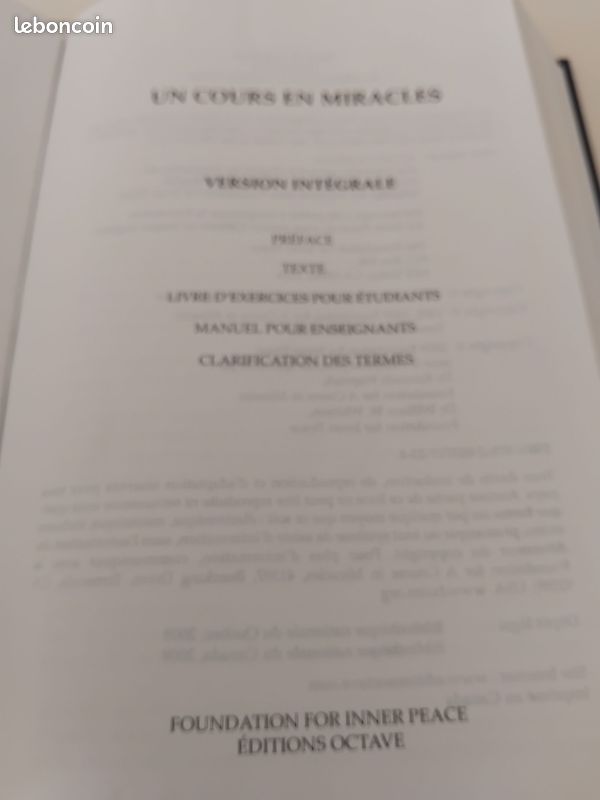 Livre : Un cours en Miracles (image 2)
