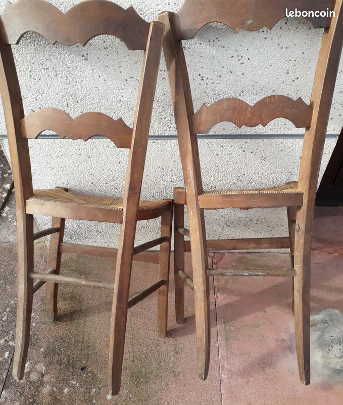 Ancienne chaise en bois (image 4)