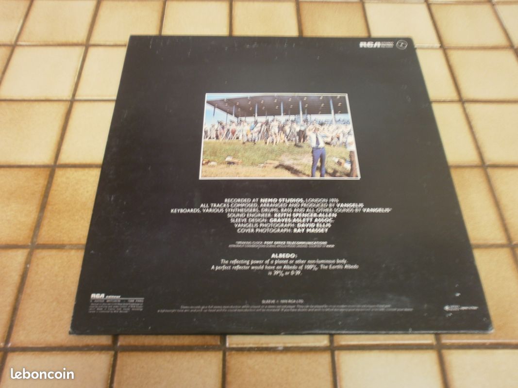 VANGELIS - Album Vinyle 33 Tours – Pressage Original de RCA 976 - (image 3)