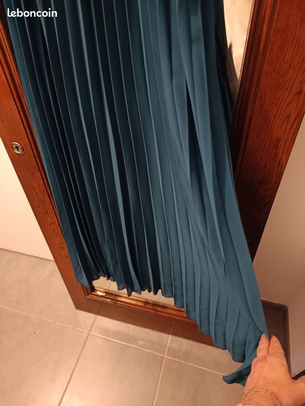 Robe fluide bleu canard (image 7)