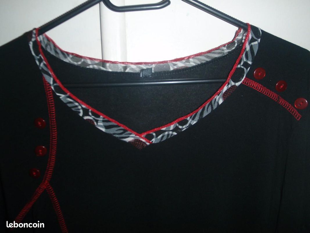 Tunique Noir taille l / 40 (image 2)