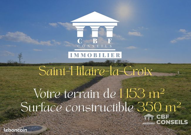 Terrain 1153 m² Saint-Hilaire-la-Croix