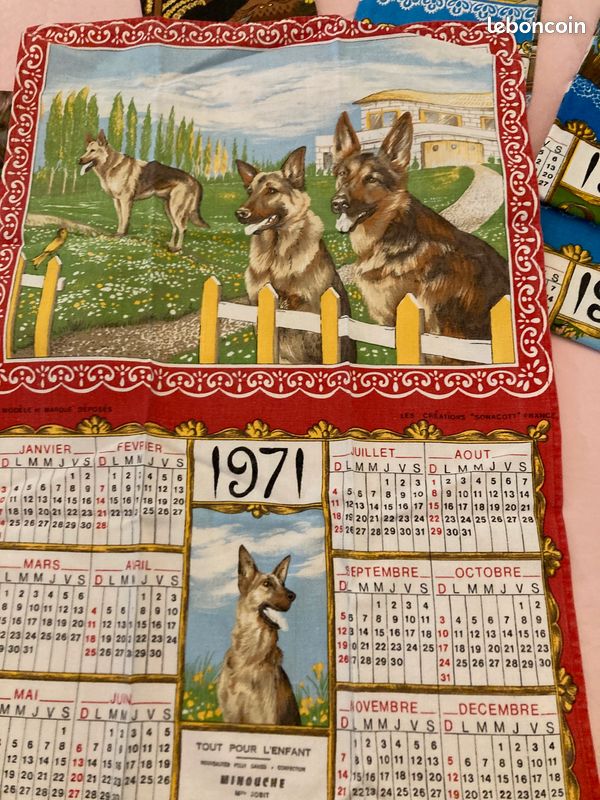 TORCHON/CALENDRIER UAP PUBLICITAIRE Bicentenaire de la Révolution 1789