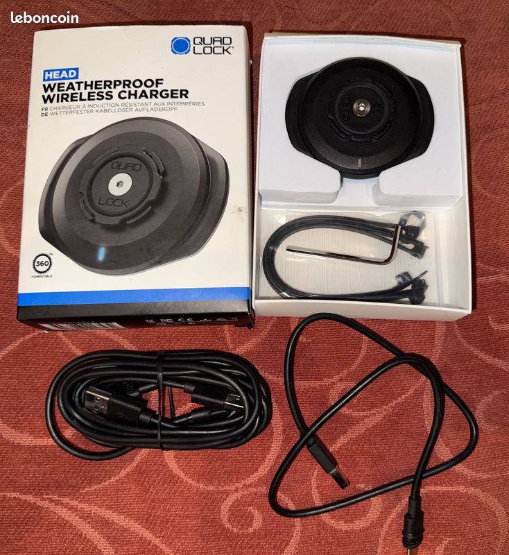 Quadlock chargeur induction Équipement moto