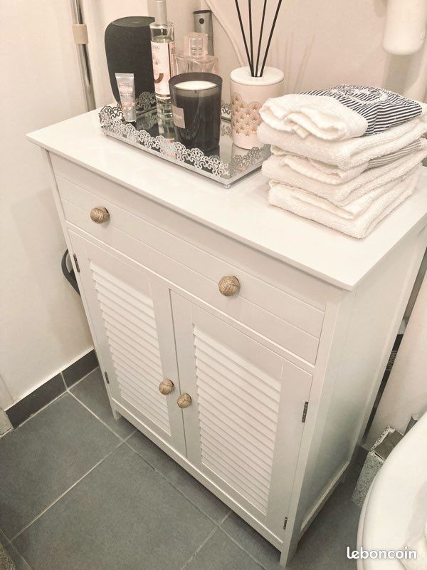 Armoire/ rangement en bois blanc 30,5x61x80 (image 6)