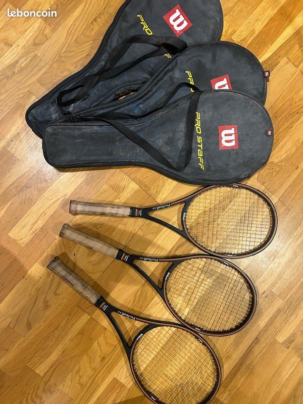 Raquette Wilson Pro Staff 6.0 - Grand Tamis 110, Manche 4 1/4, Avec Housse