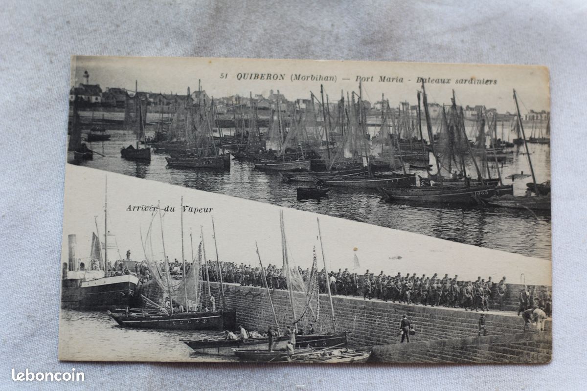 Quiberon, Port Maria, bateaux sardiniers, Morbihan 56, carte postale ancienne cpa,vf91 - Collection Quiberon, Port Maria, bateaux sardiniers, Morbihan 56, carte postale ancienne cpa,vf91 - Collection