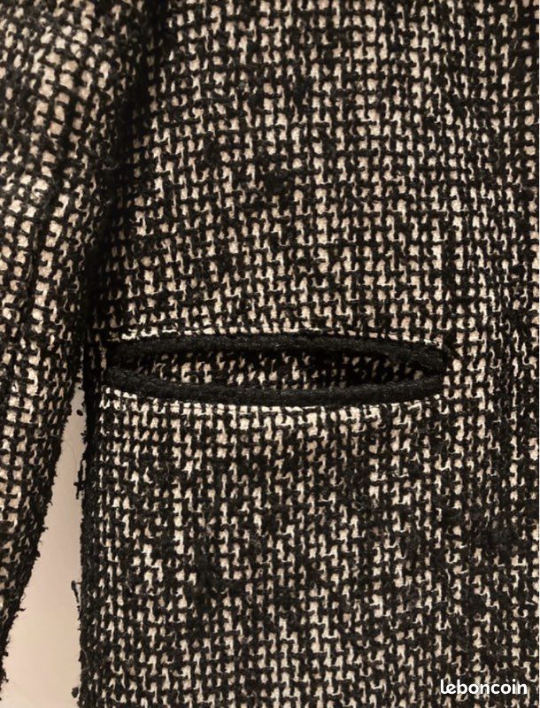 Manteau droit long tweed Promod taille 34 (image 3)