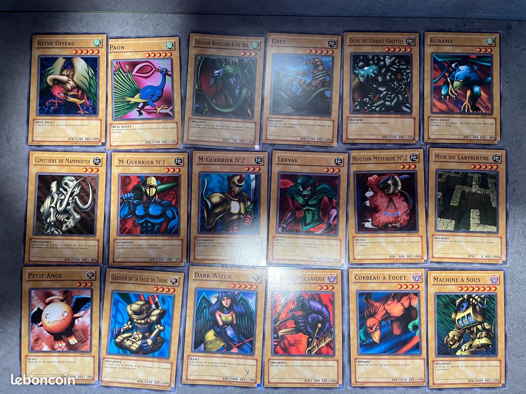 🎴 Lot de 18 Cartes Yu-Gi-Oh MDM – Maître des Magies – Monstres Normaux – Ancienne Extension – Très Bon État 🎴 (image 1)