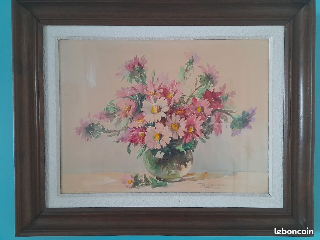 Grande aquarelle Th. LEHUCHER. XXeme (image 1)