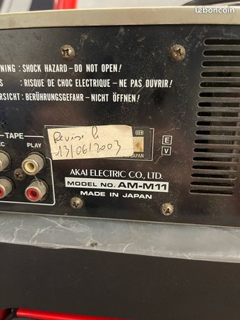 Amplificateur Stéréophonique Vintage Akai AM-M11 Cunac 81990