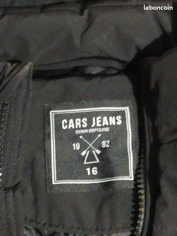 Doudoune Cars Jeans Bleu - Taille 14 Ans Garçon, état Impeccable Et Très Chaude