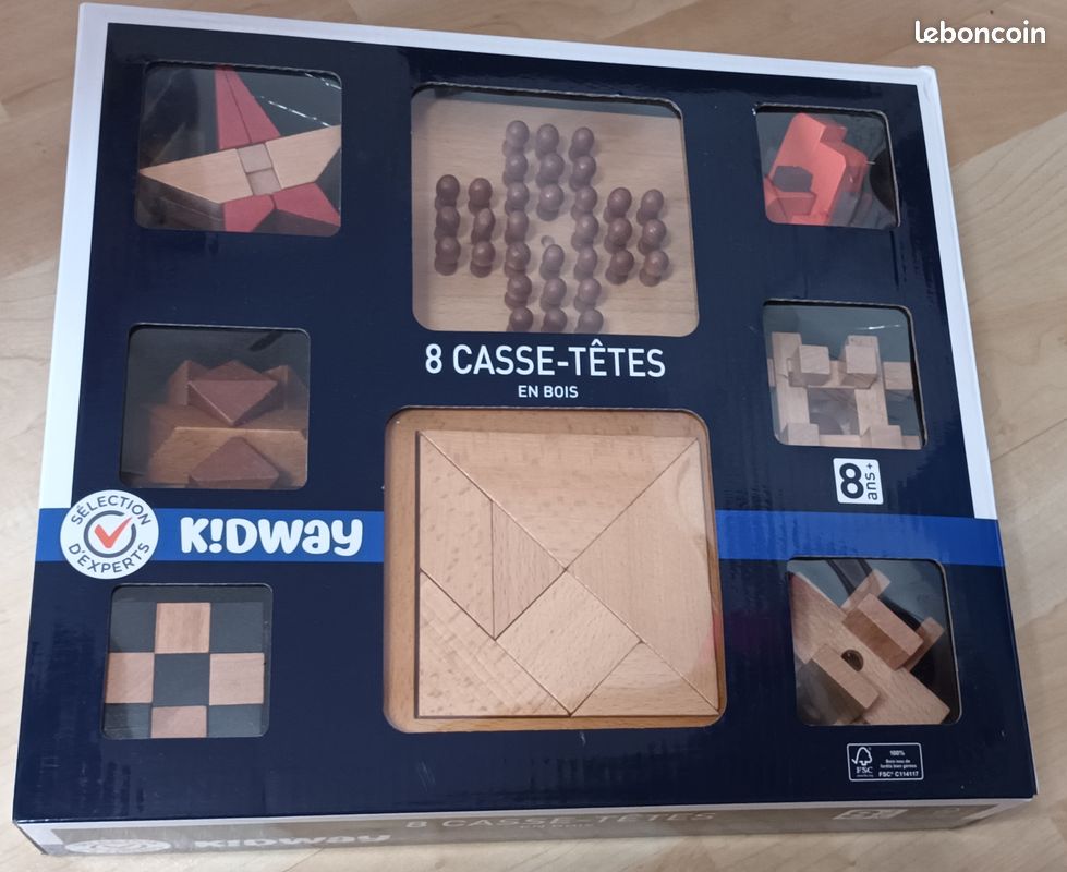 8 casse-têtes en bois (image 1)
