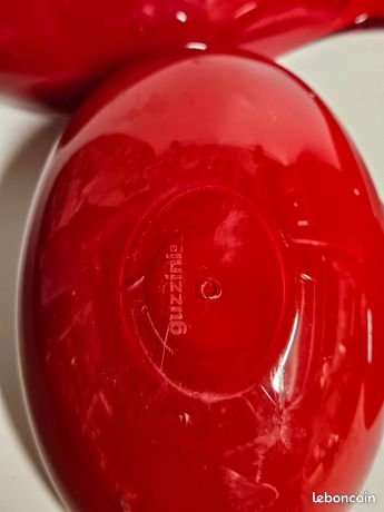 Serviteur Apéritif Guzzini Rouge En Plexiglas - Ramequins Et Plateau Made In Italie