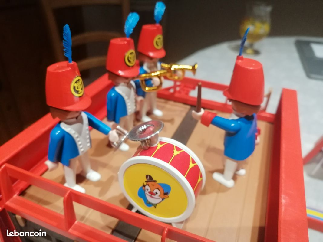 Set PLAYMOBIL Vintage Cirque 3553 De 1982 - Dresseur & Éléphant, Chapiteau - Occasion Bon État