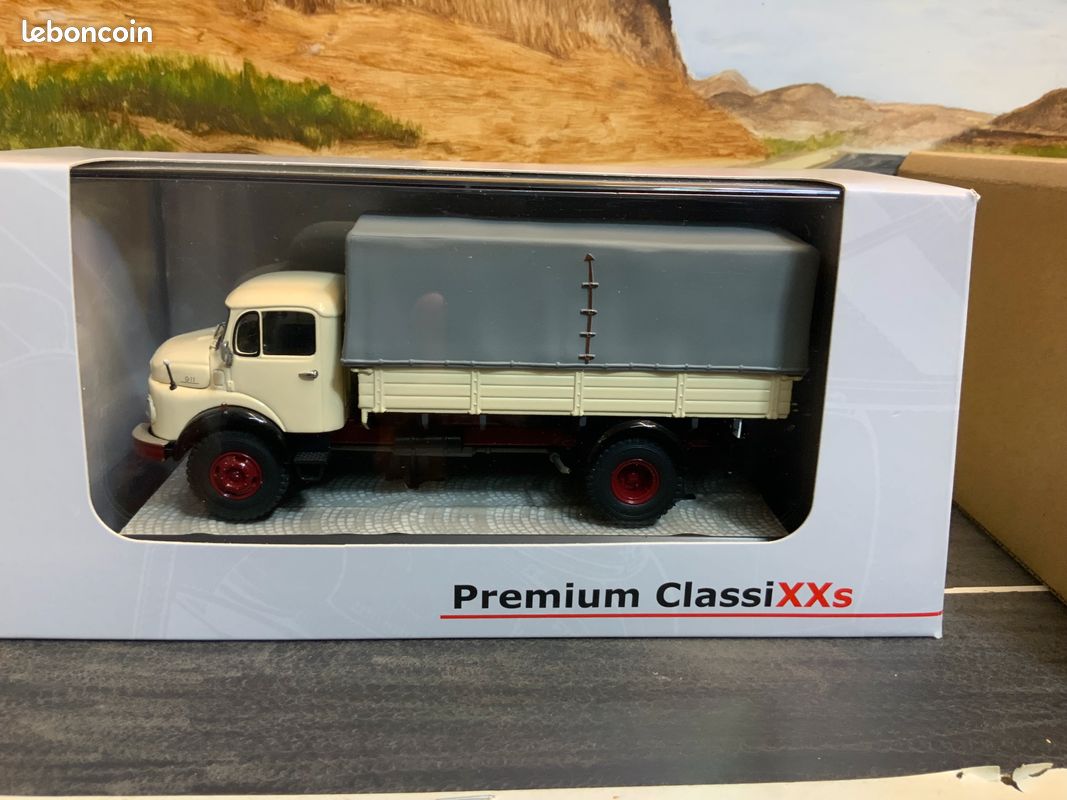 Camion Miniature Mercedes-Benz L911 1963 1/43 - Plateau Bâché Dachser, Série Limitée 500 Pièces - Neuf