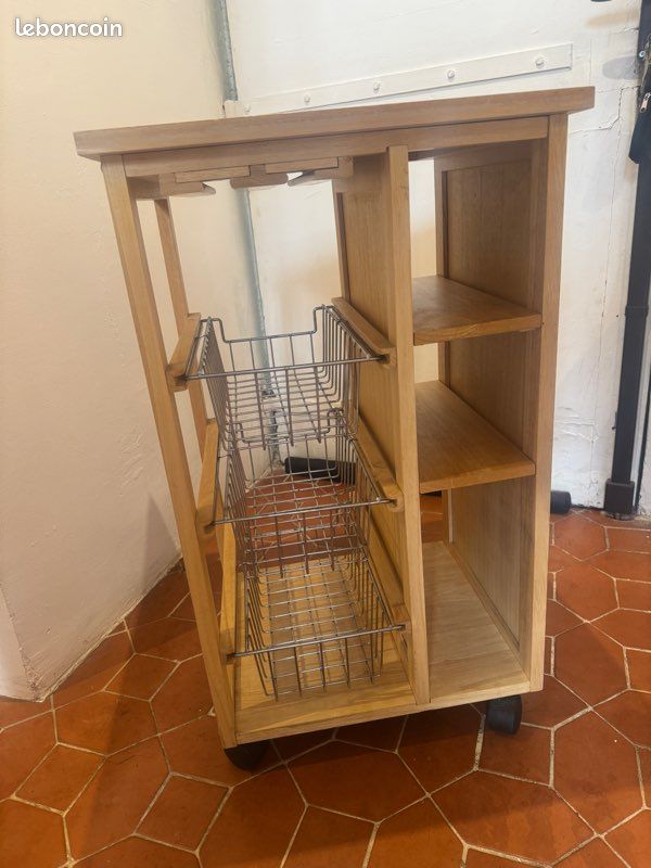 Coffee Station bois et chrome rangement cuisine (image 7)