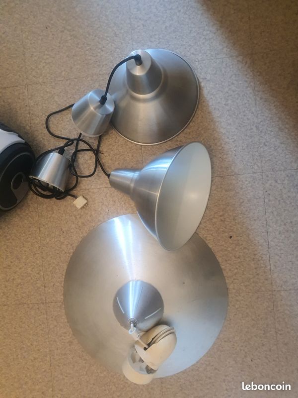 Lot de 3 Suspensions dont 2 IKEA modèle foto type : T0703 lampes lustres (image 2)