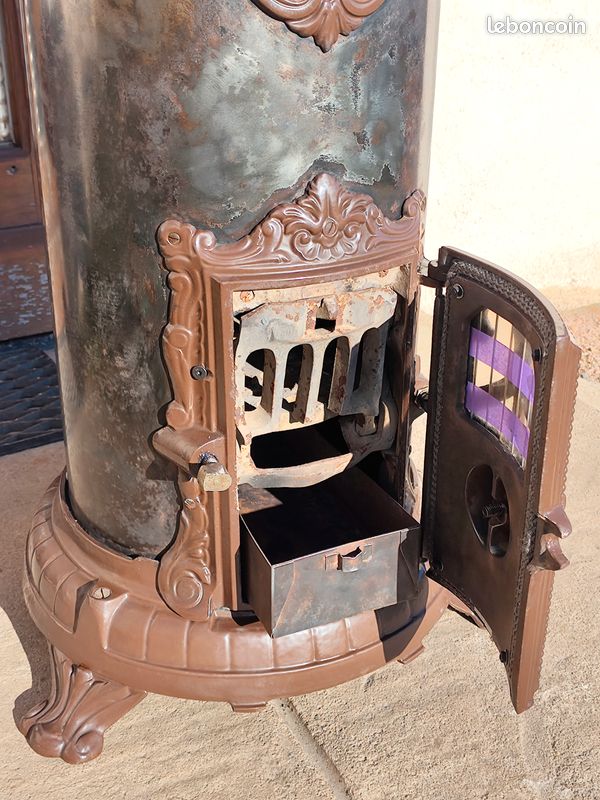 Godin 3721A Poêle à bois et/ou charbon Marron BON ETAT sortie125mm 5,8kw (image 5)