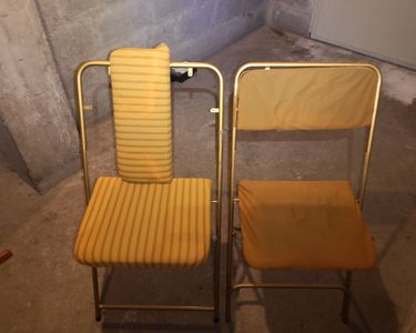 Lot De 4 Chaises De Camping Vintage LAFUMA CHANTAZUR - Années 70 - État D'usage