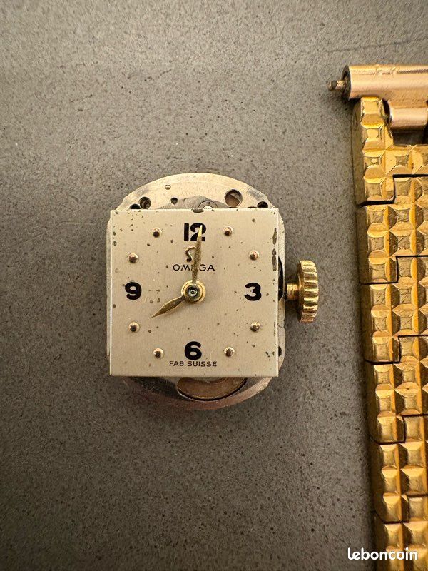 Boucle De Bracelet Omega Plaquée Or - Largeur 10 Mm - Ancienne, Bon état