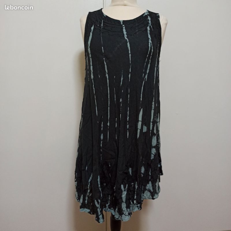 Robe tye and dye bleu marine et bleu clair (image 1)