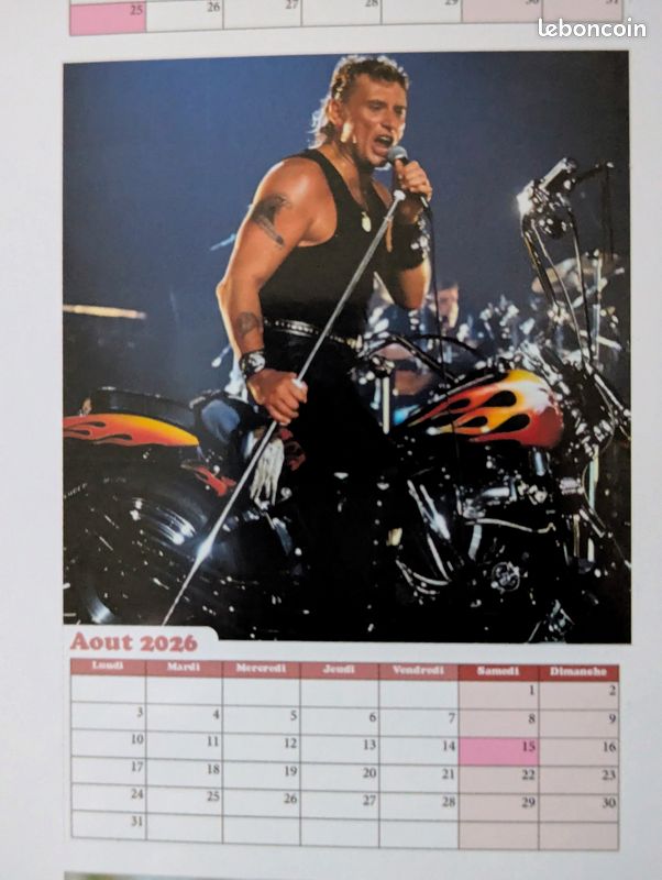 Calendrier 2026 Johnny Hallyday - Format A3 à Spirales, Avec Planche De Renfort, Pour Fans Et Collectionneurs