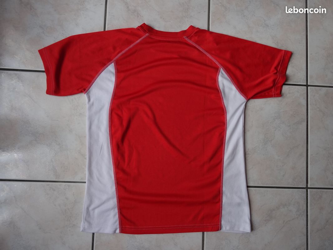 Tee shirt de sport rouge et blanc taille L (image 3)