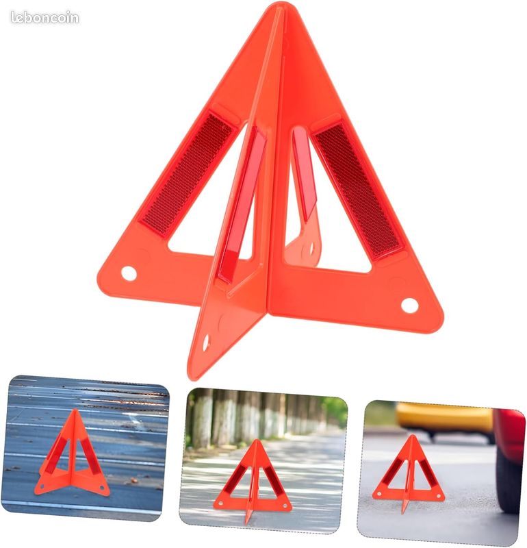 Triangle De Signalisation Voiture Pliable – Triangle D'Urgence Réfléchissant Rouge, Obligatoire Panne/Accident