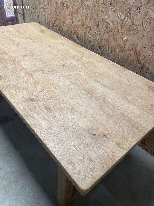 Table de ferme en chêne massif – 180 cm (image 7)