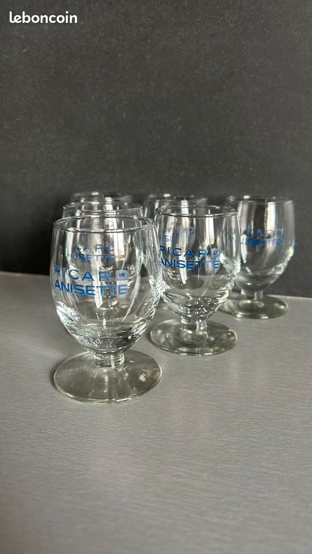 Lot 6 verres ballon RICARD ANISETTE (image 5)