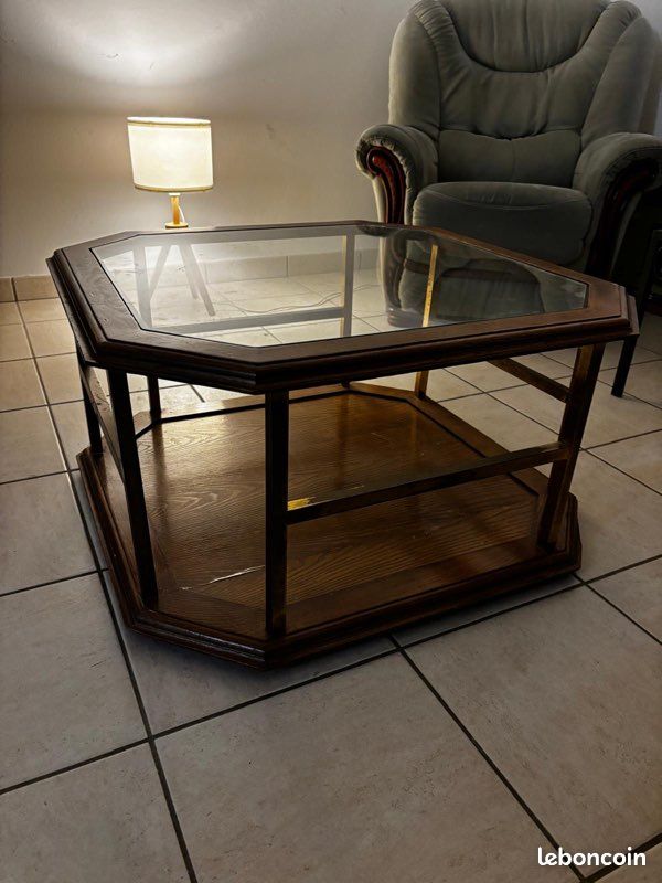 Table basse vitrée (image 1)