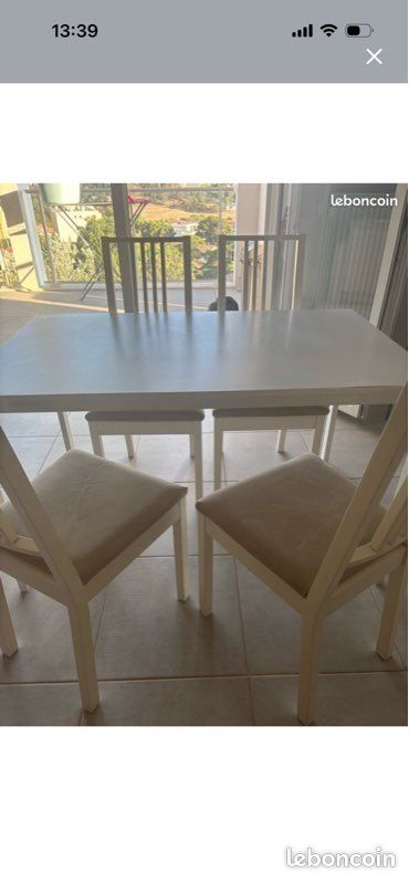Table salle à manger 4 chaises (image 3)