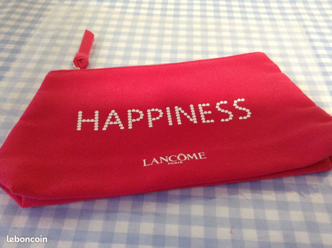 Grand Sac Tote Lancôme Velours Rouge Avec Trousse De Maquillage Incluse - Neuf