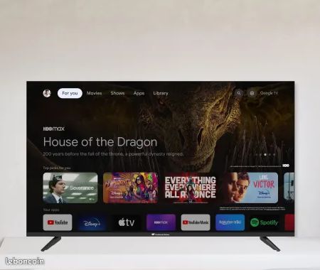 Television - TV LED - CONTINENTAL EDISON - 43'' (109 cm) - UHD 4K 3840x2160 - SMART GOOGLE ANDROID + Meuble TV (image 2)