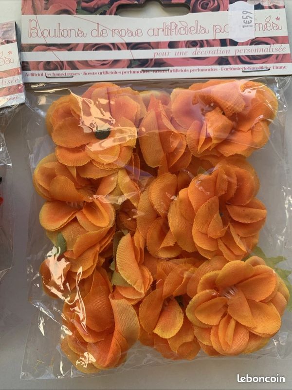 Lot De 2 Paquets De Boutons De Rose Artificiels Decoration Neuf (image 4)